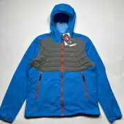 NWT LL Bean North Col Hybrid Blue Hooded Jacket Mens L MSRP $199 Primaloft