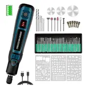 20W Engraving Pen with 44 Bits, USB Multi-Functional Electric Cordless Engraver Tool for DIY, Polishing Carving Jewelry As Shown