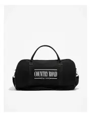 [Country Road] Australian Cotton Heritage Zip Canvas Tote in Black