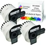 Cartridge Planet 3 Pack Compatible Tape Roll for Brother Label Printers: 62mm x 30.48m Continuous Length White Removable Paper Tape