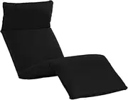Foldable Deck Chair Oxford Fabric Sun Lounger Waterproof Daybed Outdoor Chaise Lounge Five Levels Adjustment Lounge Seating Furniture for Garden Backyard
