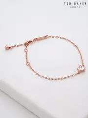Ted Baker Rose Gold Tone HANSAA: Crystal Heart Adjustable Bracelet (T60195) | $69