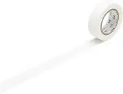 MT Solids Washi Paper Masking Tape, 3/5" X 33', Matte White (MT01P208)