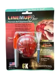 NEW GreenKeepers Line M Up Pro with Free 4 More Yards Golf Tee & Sharpie ~ Red