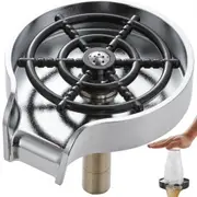 VEVOR Glass Rinser, 10 Powerful Spraying Jets 360 Rotating Cup Rinser for Sink, Wearproof ABS Kitchen Sink Faucet Cup Washer & ABS Cup Holder for Bab