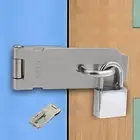 Burglar-proof Stainless Steel Door Clasp Lock Shed Latch Padlock Hasp Gate-Bolt