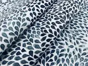 Elworthy Studio Cascading Watercolor Teardrop Print Fabric- Alhambra Ink 1.35 yd
