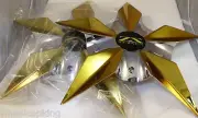 Tezzen Wheels Gold/Chrome Custom Wheel Center Caps Set of 2 # MS CAP-L105 (RWD)