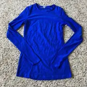 Beyond Yoga Womens Spacedye ELRYH Blue Long Sleeve T Shirt XS $68