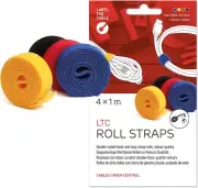 LABEL THE CABLE Roll of Double-Sided Hook and Loop Tape - Cable Ties Roll for Pe