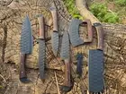 Custom Hand Forged Damascus Steel Chef Knife Set, Kitchen Set, Kitchen Knife Set