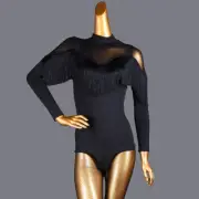 Latin Modern Dance Rumba Samba Cha Cha Fringes Tops Leotards Unitards Ballroom
