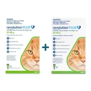 Revolution Plus Green Large Cats - 5.1-10kg (6 pack + 1 Free)