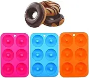3-Pack Silicone Baking Tray onut Baking Pan Baking Tray bakeware of Non-Stick Donu100% Nonstick Silicone.BPA Free Mold Sheet Tray.Tray Measures 10x7 Inches.FDA Approved Food Grade.Easy Clean