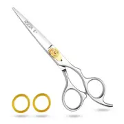 NIXCER PROFESSIONAL SHEARS RAZOR EDGE HAIR CUTTING SCISSORS 6" SILVER