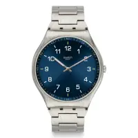 在飛比找Yahoo奇摩購物中心優惠-Swatch 超薄金屬手錶 SKIN SUIT BLUE -