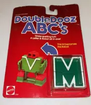 1985 Mattel Double Dooz ABC's Transforming Blocks Educational Toy Letter M Robot