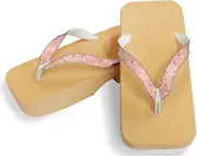 Hajime(一歩) [One Step] [Hajime] Geta Geta Clogs, Soft and Water Resistant, Made of Sponge, 10.6 inches (27 cm), BE/Cherry Blossom x Pink, Cherry Blossom x Pink (Sakura x Pink/27), Sakura × Pink, 27.0 cm