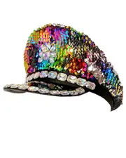 Rainbow Jewels Sequins Costume Hat