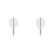 2x Target K-Flex Moulded Flight & Shaft No.6 Dart Throw Game Accessory MED Clear