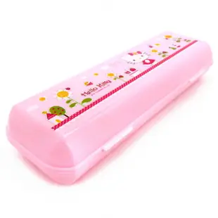 asdfkitty*KITTY有厚度餐具盒/鉛筆盒/學習筷收納盒/牙刷牙膏收納盒-韓國製