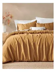 [Natural Home] Vintage Washed Hemp Linen Quilt Cover Set in Rust