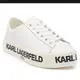 [二手] 美國正品KARL LAGERFELD PARIS 老佛爺卡爾拉格斐Sneaker字母小白鞋