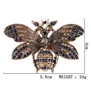 Little Bee Insect Brooch Pin Rhinestone Crystal Brooch Pins Jewelry Gift Chi -YZ