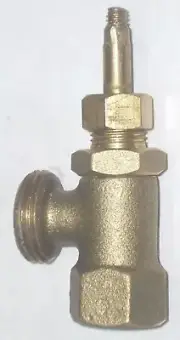 Brass Water Hose Spigot 1/2" ID Inlet & 1/2" Outlet 90 Degree No Turning Valve