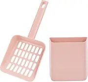 ERINGOGO 1 Set Cat Litter Scoop Kit with Holder Durable Pet Cleanup Tool for Efficient Litter Management Lightweight Material Space Saving Design for