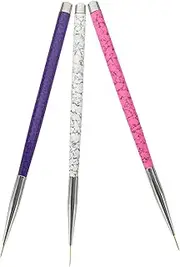 FRCOLOR 3 pcs Nail Art Liner Brush Durable Nail Brushes for Professional Home Use for Drawing Lines Patterns and Floral Designs