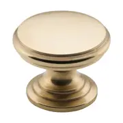 3680 Cupboard Knob Flat Polished Brass D32xP23mm