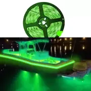12V RV Marine Boat Flexible Green Deck LED Strip Tape Lights 18 AWG 5M Backing
