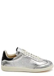 Isabel Marant étoile Bryce Metallic Leather Sneakers - Silver - 38 (IT38 / UK5) 38 (IT38 / UK5)