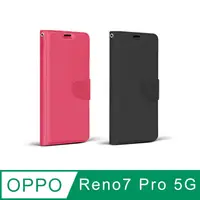 在飛比找PChome24h購物優惠-OPPO Reno7 Pro 5G 商務可立式掀蓋皮套(2色