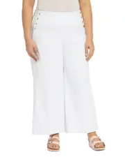 Lysse Plus Mallory Sailor High Waisted Jeans in White
