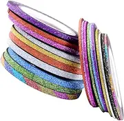 Minkissy 30pcs Nail Striping Tape Line Gold Silver Wire Belt for Nail Art Decor Pack