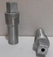Lot of 2 New Stainess Steel Probe Pipe Plug Fittings 3/8" NPT 1 15/16" L