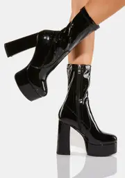 [SIMMI] Teresa Patent Platform Boots