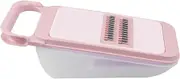 GRADENEVE Multifunction Coarse Grater with Box Handheld Carrot Planing Tool for Kitchen Vegetable Slicer Comfortable Handle for Fruits Veggies Pink