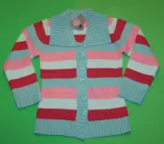 9 NWT PUMPKIN PATCH Woodland Wonderland Pink Aqua Long SWEATER Coat Girls