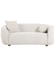 Pasargad Home Zarina Upholstered Modern Loveseat With 2 Pillows
