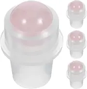 CALLARON 4Pcs Replacement Roller Ball Inserts for Essential Oil Bottles Compatible with Neck Rollers Smooth Application User Friendly Design Durable Jade Material Pink