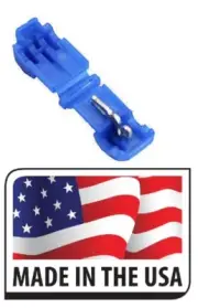 500 PIECES BLUE T-TAPS 16-14 GAUGE WIRE CONNECTORS SPLICE AUTO - CAR Made In USA