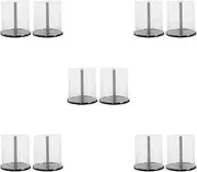 Angoily 10 pcs Empty CD DVD Cake Box Spindle, Holds 100 Discs, Clear Plastic Storage Case, Compatible with CD-R DVD-R, Compact Disk Storage