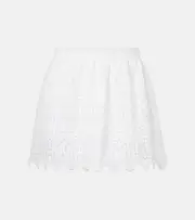[Frame] Frame The Deco embroidered cotton miniskirt AU 10 white