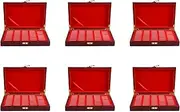 Binxind 300 Pcs Wood Coin Protection Display Box Storage Case Holder Round Box Commemorative Collection Box