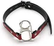 Fetish Deluxe Bondage Gag Metal Ring Open Mouth Gag