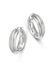 Bloomingdale's Fine Collection Triple Tube Hoop Earrings in Sterling Silver