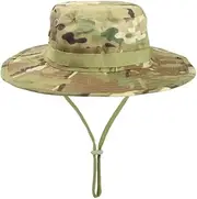 [Moggemol] Camo Boonie Hat Wide Brim Men Women Sun Hat Outdoor Hiking Fishing Hunting Sports Caps Hat
